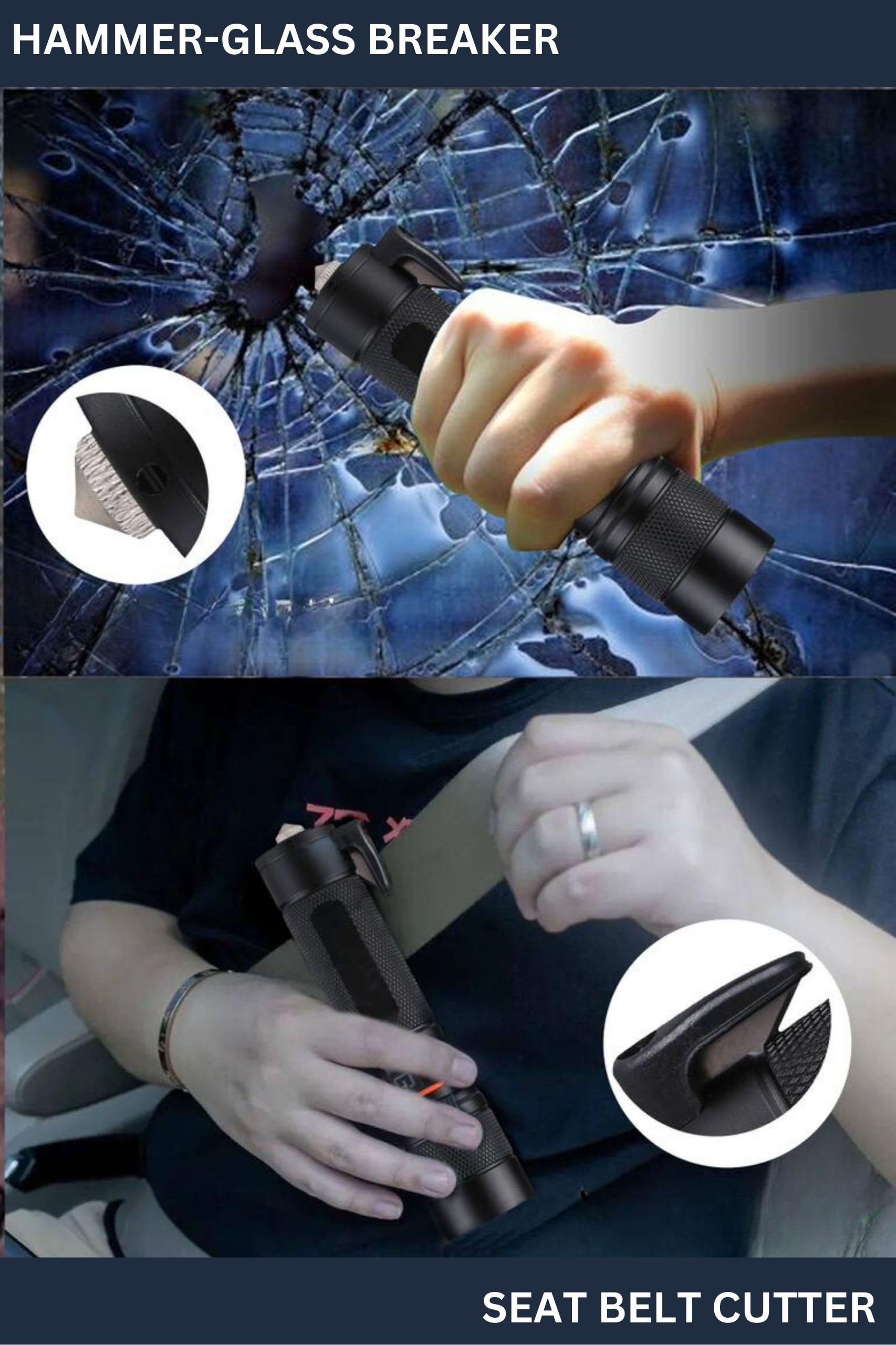 MZ M986 Car Emergency LED Light - Black | with 4 Different Modes